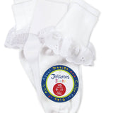 Eyelet/Turn Cuff/Lace Socks- 3 Pair Pack
