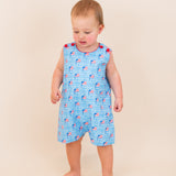 American Flag Gingham Print Shortall- FINAL SALE