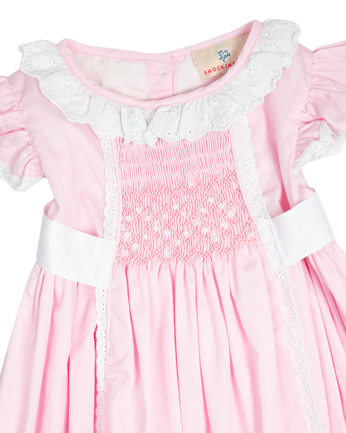 Pink Smocked Clara Dress with Sash