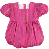 Hot Pink Puff Sleeve Bubble with Lurex