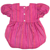 Hot Pink Puff Sleeve Bubble with Lurex