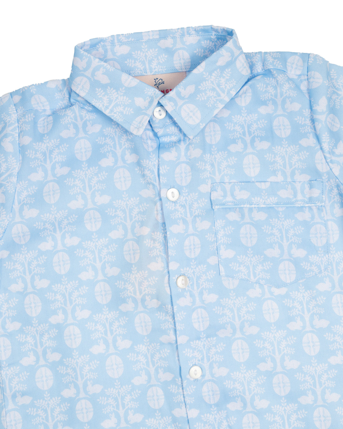 Blue Bunny Button Down Shirt-FINAL SALE