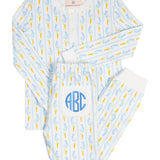 Blue Bunny Knit Pajamas-FINAL SALE