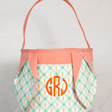 Easter Basket in Carrot Patch Plaid-FINAL SALE