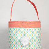 Easter Basket in Carrot Patch Plaid-FINAL SALE