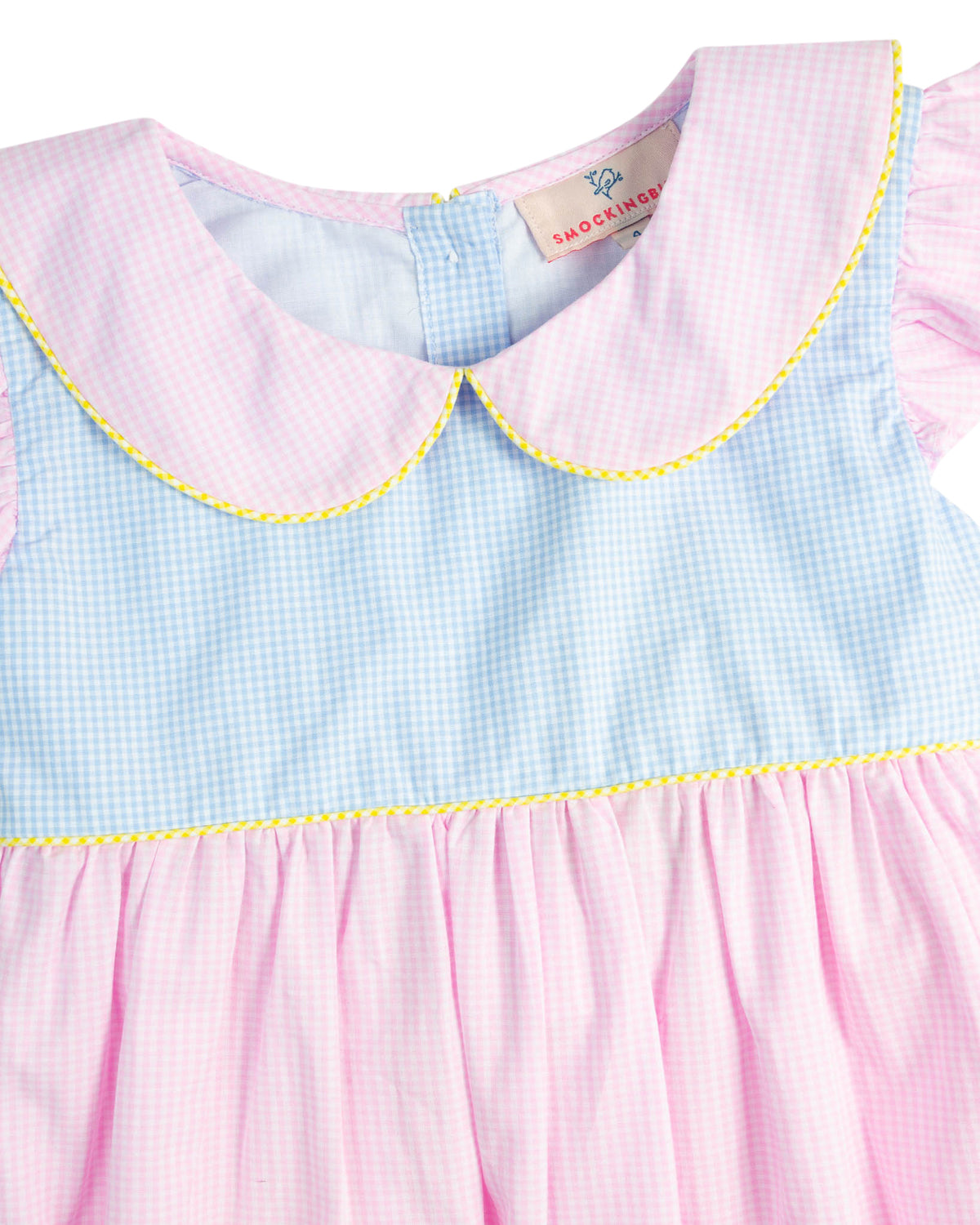 Colorful Gingham Angel Sleeve Bubble