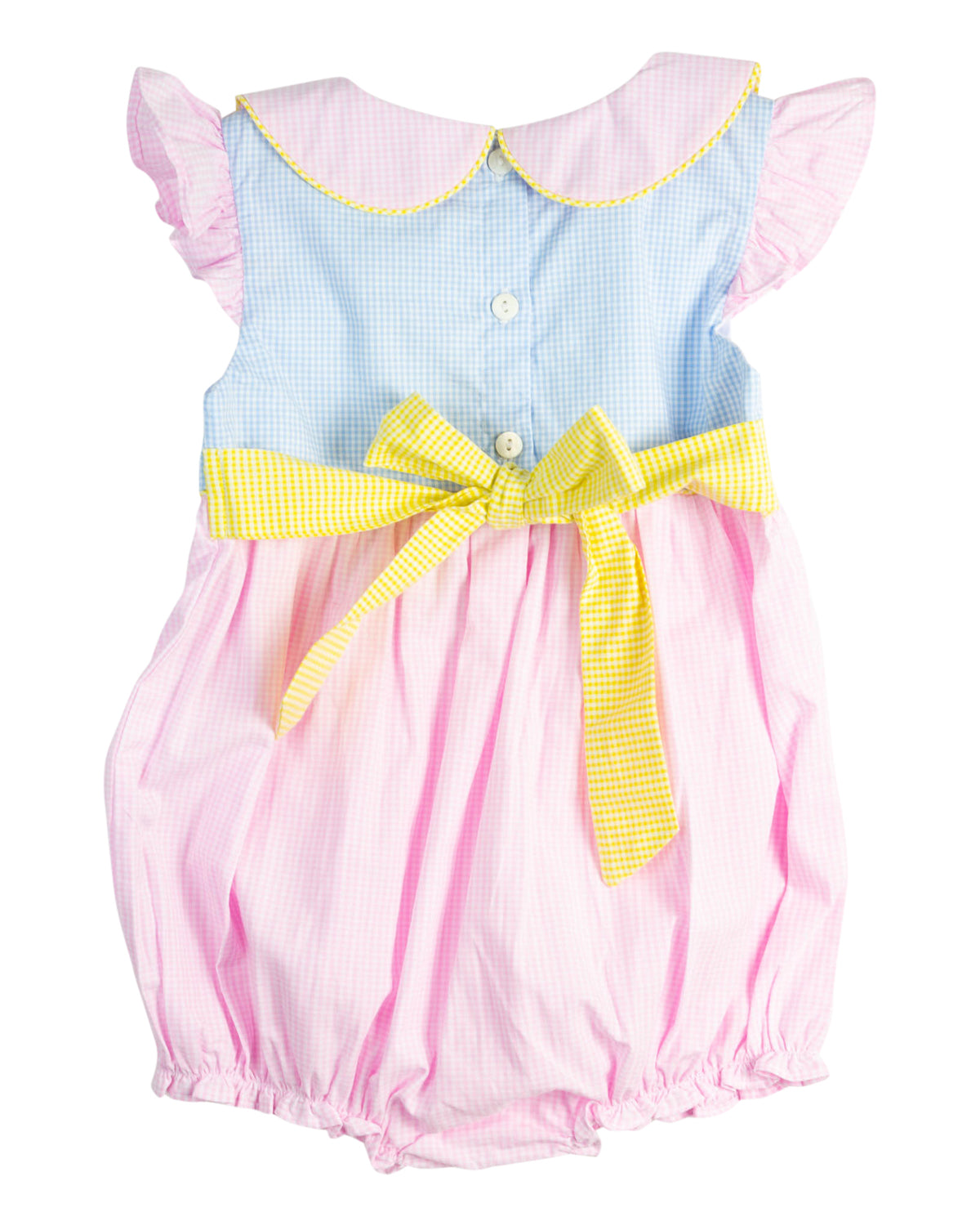Colorful Gingham Angel Sleeve Bubble