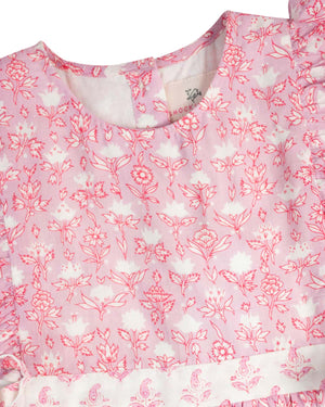 Pink Fields Pinafore Dress