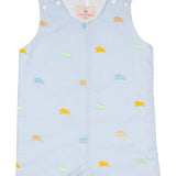 Colorful Bunnies Embroidered Shortall-FINAL SALE