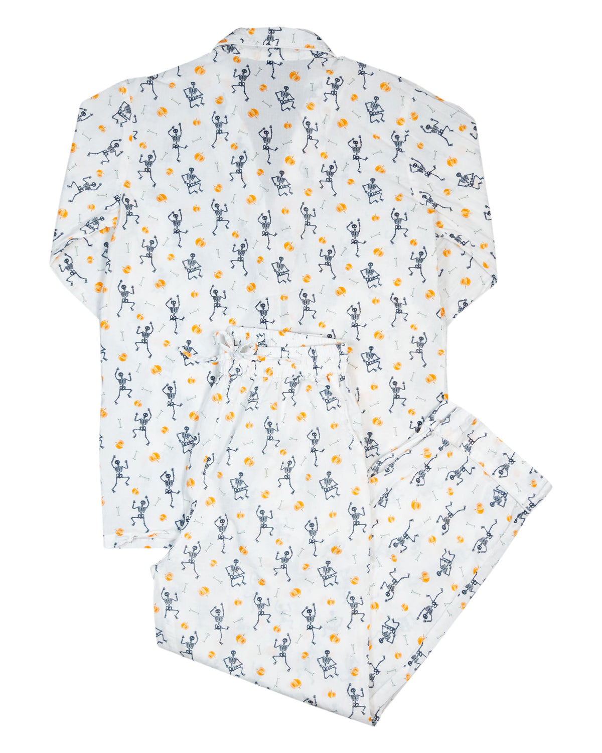 Dancing Skeleton Button Down Pajamas for Adult-FINAL SALE
