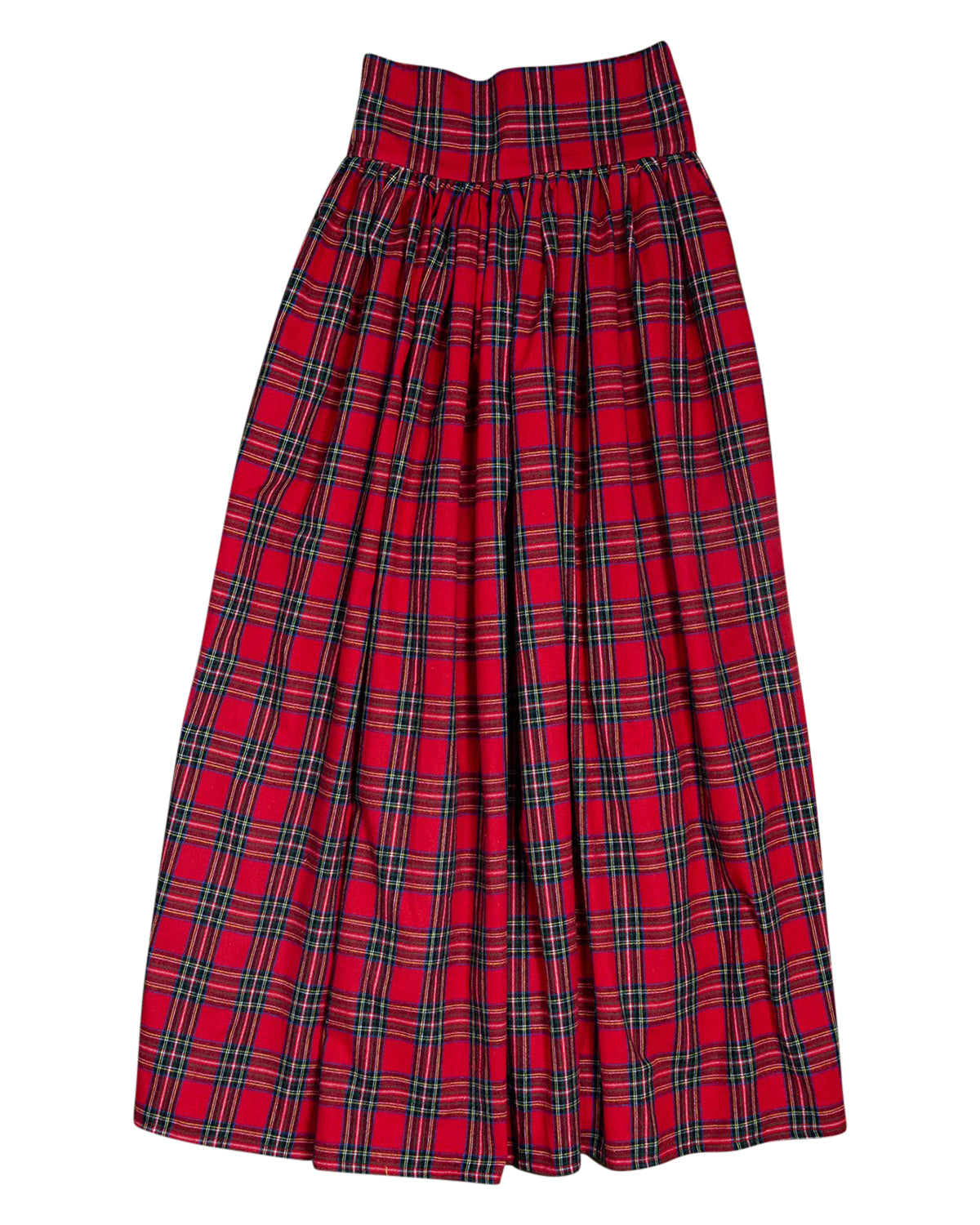 Red Tartan Plaid Maxi Skirt for Ladies- FINAL SALE
