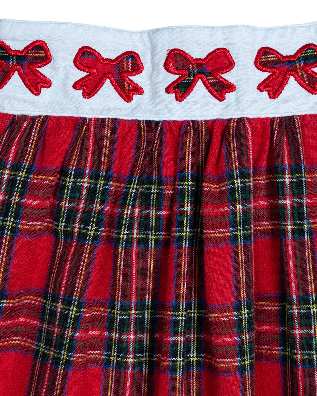 Red Tartan Plaid Bow Skirt- FINAL SALE