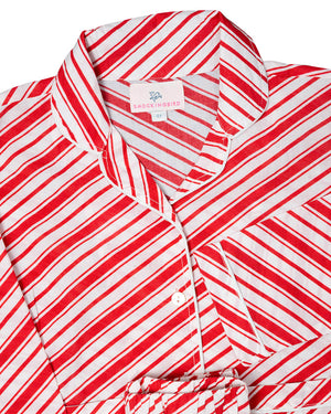 Candy Cane Striped Button Down Pajamas- FINAL SALE