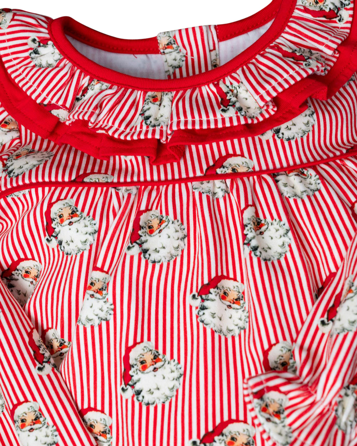 Red Striped Vintage Santa Knit Bubble- FINAL SALE