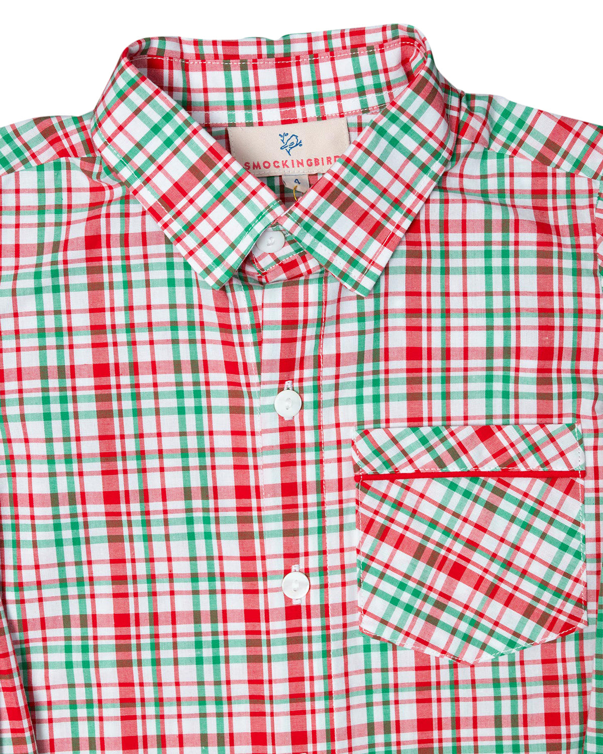 Holiday Plaid Button Down Shirt- FINAL SALE