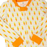 Carrots Striped Knit Zip Up Pajamas-FINAL SALE