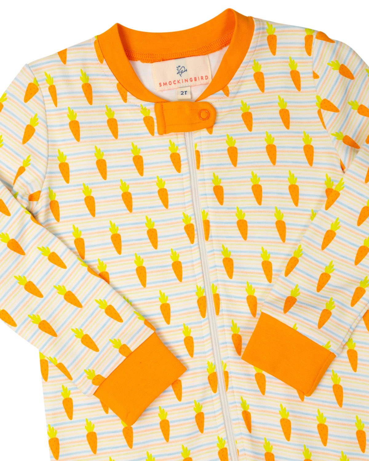 Carrots Striped Knit Zip Up Pajamas-FINAL SALE
