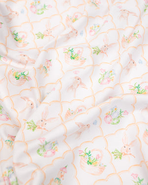 Bunny Scalloped Lattice Pajama Set-FINAL SALE