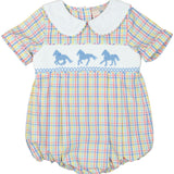 Ready to Run Smocked Boy Bubble- FINAL SALE