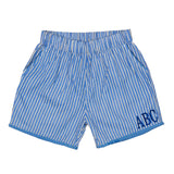 Blue Striped Tucker Shorts-FINAL SALE