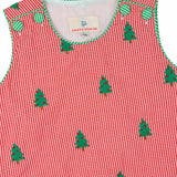 Christmas Trees Embroidered Shortall
