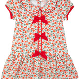 Holiday Floral Bow Dress
