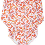 Red as a Lobster Long Sleeve One Piece- FINAL SALE