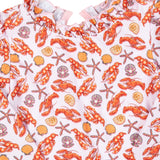 Red as a Lobster Long Sleeve One Piece- FINAL SALE
