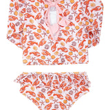 Red as a Lobster Long Sleeve Bikini- FINAL SALE