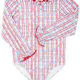 Stars and Stripes Long Sleeve One Piece- FINAL SALE