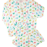 Colorful Bunnies Button Down Pajamas-FINAL SALE