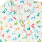 Colorful Bunnies Button Down Pajamas-FINAL SALE