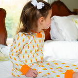 Carrots Striped Knit Zip Up Pajamas-FINAL SALE
