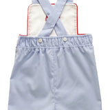 Patriotic Embroidered Shortall with Red Pockets- FINAL SALE