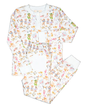 Mascot Mayhem Knit Pajama Set- FINAL SALE