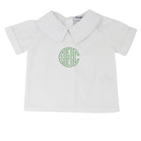Boys Peter Pan Collar Short Sleeve Shirt