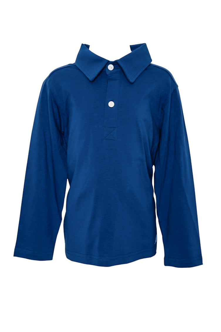 Navy Long Sleeve Knit Shirt- FINAL SALE