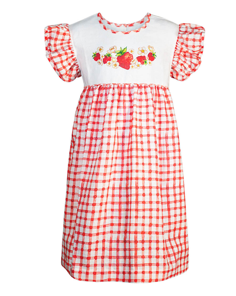 Strawberry Lemonade Girls Dress- FINAL SALE