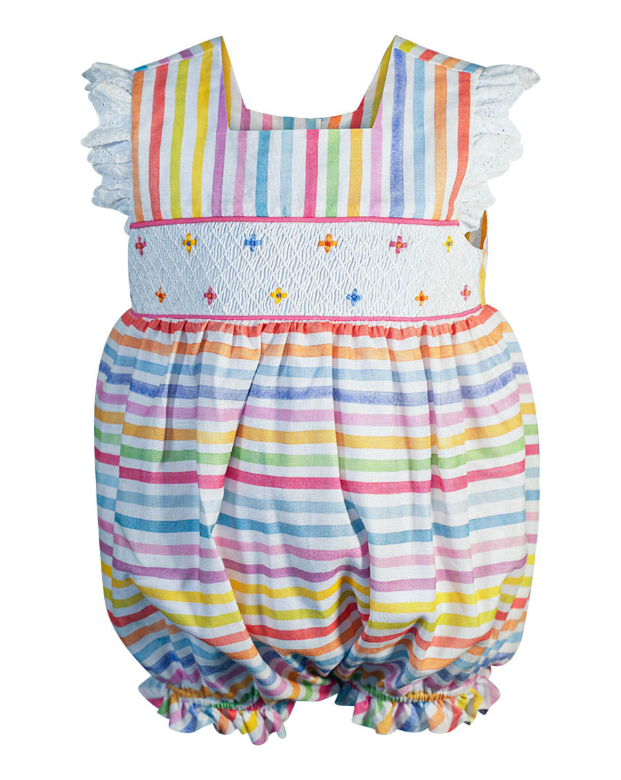 In Bloom Smocked Bubble with Ruffle Sleeves- FINAL SALE