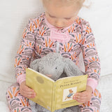 Spring Bunnies Pink Pima Cotton Zip Up Pajamas-FINAL SALE