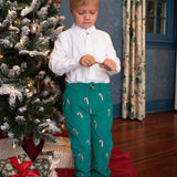 Candy Cane Embroidered Corduroy Pants