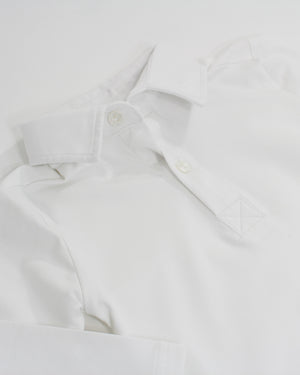 Plain White Polo Shirt with Long Sleeves