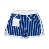 Navy Striped Boys Swim Trunks-FINAL SALE