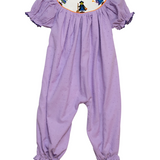 Witches Smocked Halloween Romper- FINAL SALE