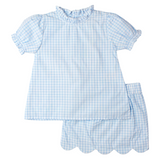 Bluebell Check Scalloped Skirt Set