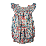 Garden Fiesta Smocked Angel Sleeve Bubble