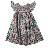 Garden Fiesta Smocked Angel Sleeve Dress