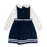 Genevieve Corduroy Jumper with Blouse