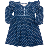 Indigo Meadow Block Print Dress