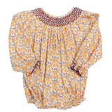 Pumpkin Parterre Smocked Bubble
